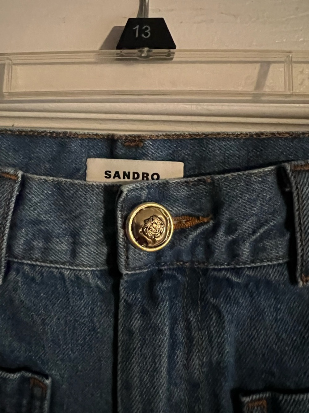 Sandro High-Rise Wide Leg Jeans - Picture 2 of 5